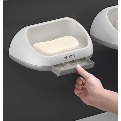 Soap Holder Storage Box Drain Pan Bathroom Shelf For Home Accessories Sets Dish Plastic Hand Sanitizer Bath Shower Wishes All