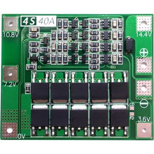 4S 40A 14.8 16.8V 18650 LiFePO4 BMS Lithium Iron Battery Protection Board Standard
