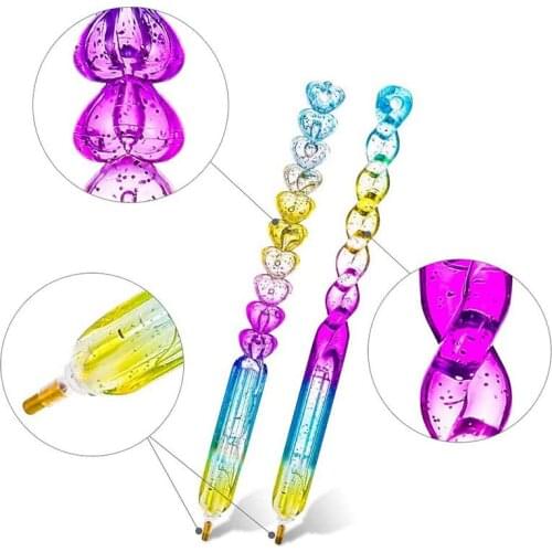 Hot 10 Pcs 5D Diamond Painting Point Drill Pens Heart and Spiral Point Drill Pens 5D Diamond Painting Tool for Adult and Kids