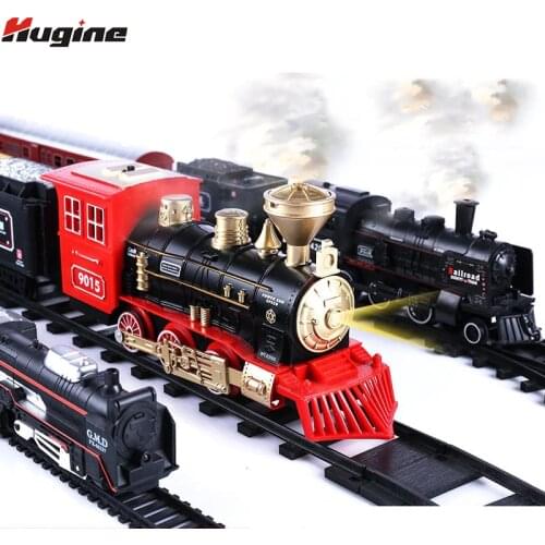 Die-Cast Locomotive Miniature Car Model Engineering Train Model Plastic Track Train Toy Model Give Children Christmas Gifts New