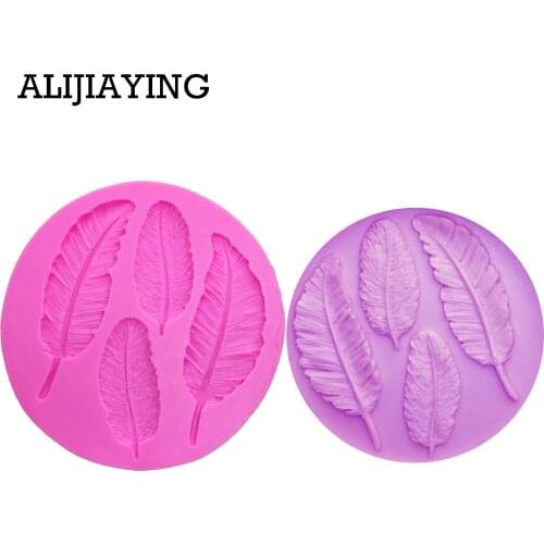 M0057 Sugarcraft beautiful Feather Silicone mold fondant mold cake decorating tools chocolate gumpaste mold