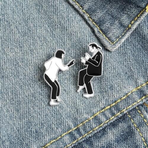 Creative Personality Design Tango Dancer Men and Women Enamel Brooch Cartoon Fashion Couple Badge Pins Jewelry Gift for friends