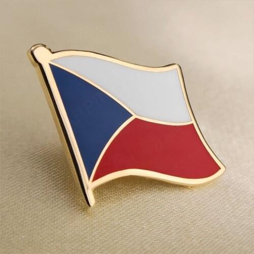 Soft Enamel Czech Republic Flag Lapel Pins