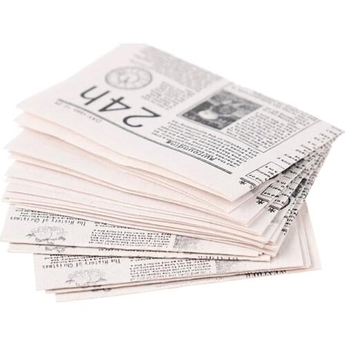 A Bundle Of Dollhouse Miniature Newspaper Mini Magazines Books Model Dollhouse Newspaper Accessories