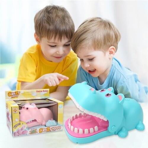 New Arrival Cute Hippopotamus Dentist Game funny Biting Finger Hippo Dentist Game Toy for Kids Family Fun Interactive Board Game