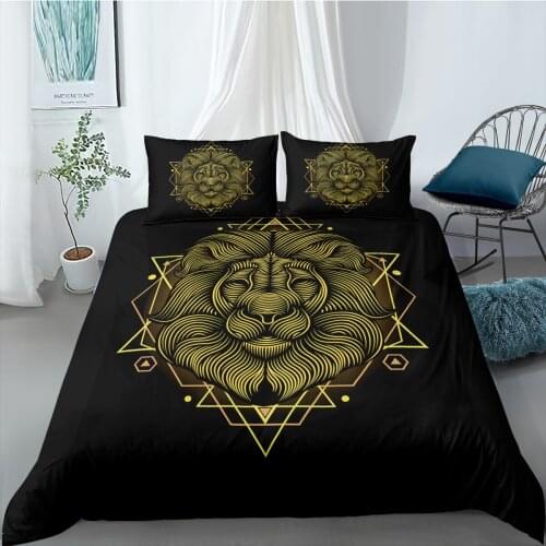 Creative Duvet Cover Set Queen King Size Black Printed Bedclothes Comforter Cover Pillowcase Fashion Home Quilt Cover Sets