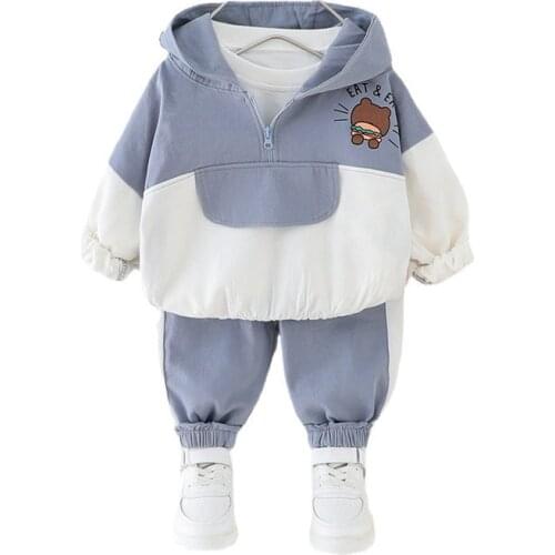 Autumn Children Baby Boys Girl Clothes Hoodies Cartoon Sweatshirt Pants 2Pcs/sets Infant Kids Casual Clothing Toddler Tracksuits
