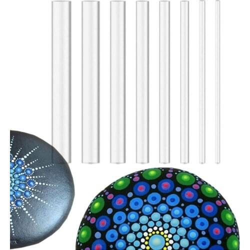Clear Round Acrylic Rod Round Twist Bar Dotting Rock Mandala Painting Tools Transparent Perspex Bar Diy Acrylic Dotting Stick