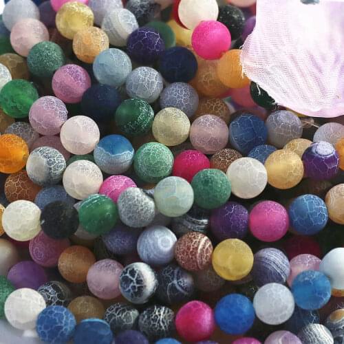 Multicolor natural stone Diy Beads Weathered Frosted agat onyx carnelian 4-12mm round loose beads making gift Jewelry A01