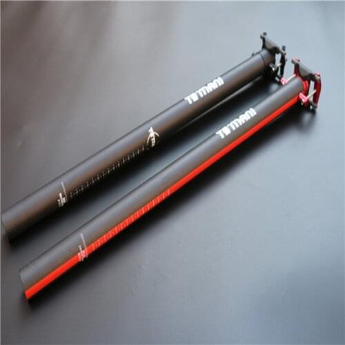 Adjustable Bike Seatpost Bicycle Parts 3K Matte 33.9/34.9*580mm Full Carbon Fiber Folding Bicycle Seat Post