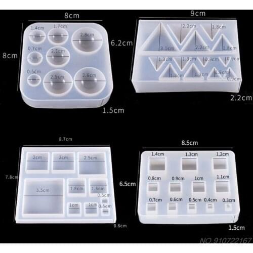 All Size Square Round Triangle DIY Geometric Resin Silicone Mold Jewelry Tools D14 20 Dropshipping