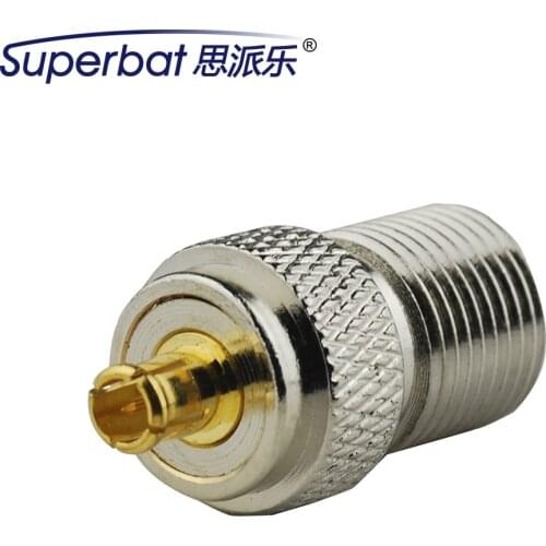 Superbat F-MCX Adapter F Jack to MCX Plug Straight RF Coaxial Connector