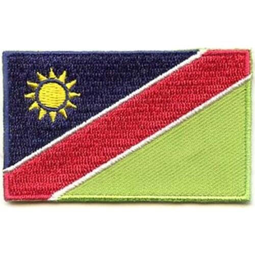 Namibia Country Embroidery Patches Made by Twill with Flat Broder and Iron On Backing MOQ50pcs Free Shipping by Post