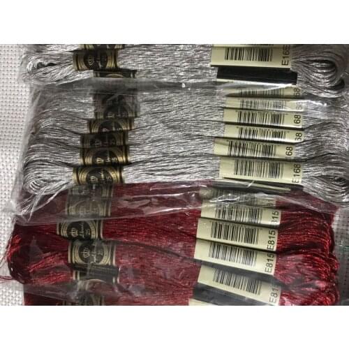 Cross stitch gold and silver threads / cross stitch embroidery thread / Custom Cross stitch threads colors-9