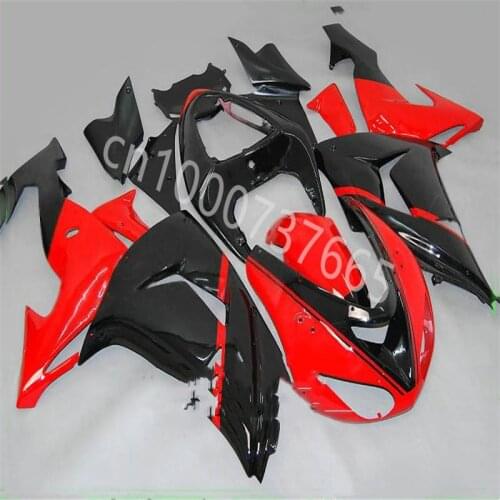 High quality Fairing for KAWASAKI NINJA ZX10R 06-07 ZX 10R 06 07 ZX-10R 10 R 2006 2007 red black Fairing Kits