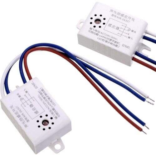 New 220V High quality led sound light control switch energy saving sensor led voice control switch lamp sensor sound controller