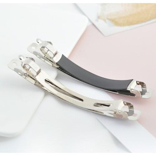 DIY Korea Barrette Spring Hair Clips Base Blank Bow Hairpin Automatic Hairclip Setting Findings For Jewelry Making