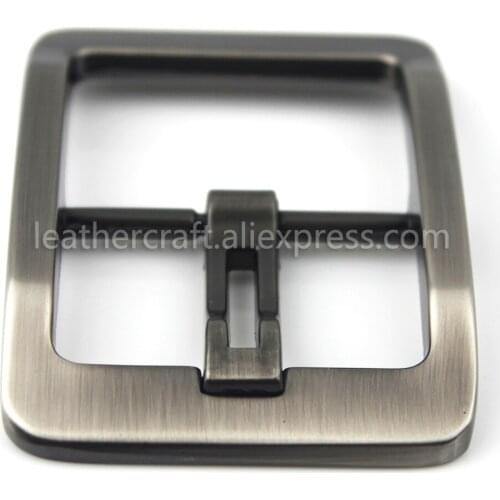 1pcs 40mm Fashion Metal Brushed Men Belt Buckle Center Bar Single Pin Buckle Leather Craft Belt Strap Webbing 1-1/2"