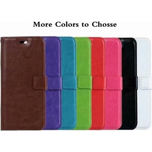 100pcs/lot Flip PU Leather Cover Case For Huawei Honor 10 Lite / P Smart 2019 Crazy Horse Grain Phone Bag