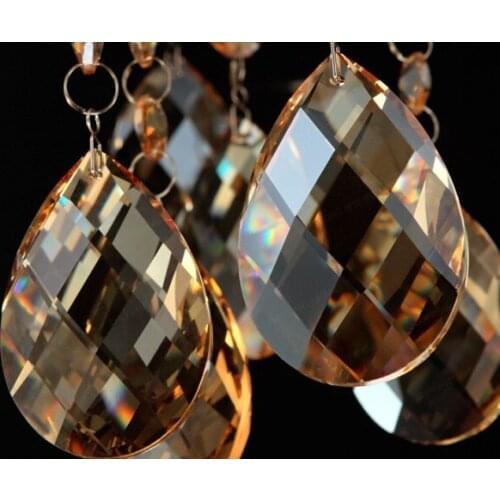 380pcs 38mm cognac crystal glass chandelier almond prism parts lighting pendant free shipping