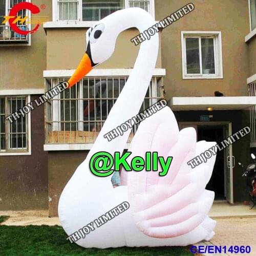 Free air shipping advertising large inflatable swan cartoon for weeding, 4m/6m/8m decoration inflatable swan model for sale