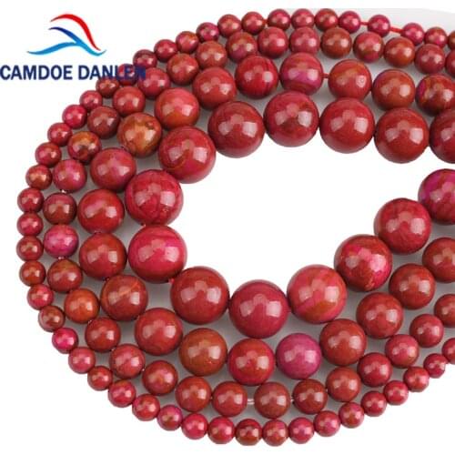 Beads Natural Stone Red Jaspers Round Shape Loose Beads 4/6/8/10/12mm Diy Bracelet Necklace Women For Jewelry Making