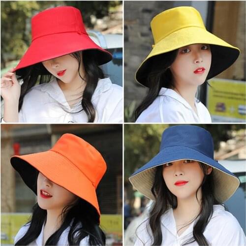 Dual Side Sun Hats for Women Summer Outdoor Sun Visor Caps Women Wide Brim Summer Hat Anti-UV Beach Hat Sun Hats chapeau femme