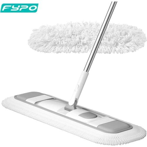 FYPO 55CM Spray Dust Mop for Floor Cleaning Microfiber Professional Dry & Wet Flat Mops with a Extra Chenille Refill Mopping Pad
