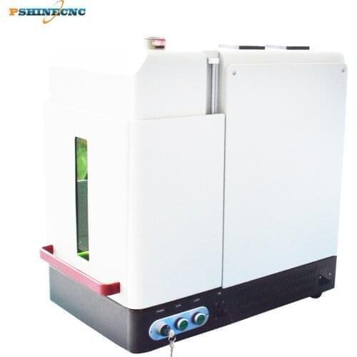 Galvo raycus fiber laser cutting marking machine small for plastic bottle/ jewelry/metal