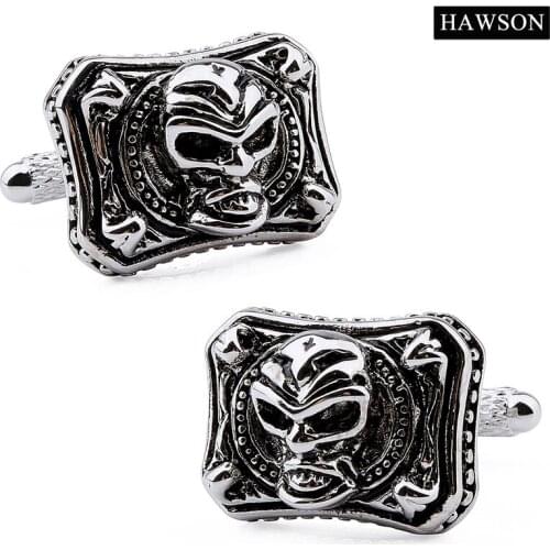 HAWSON Retro Style Skull/Skeleton Cufflinks Imitation-Plated Cuff Links for Men French Shirts Garment Accessory Gift