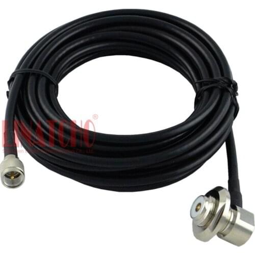 5 meters RG58U Coaxial Cable for Mobile Radio antenna mini uhf male and SO239 connector for GM300 radio antenna