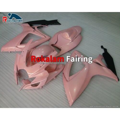 Shells For Suzuki K6 GSXR600 GSXR750 2006 2007 GSX-R600 GSX-R750 07 06 Black Pink Autobike Fairing Kit (Injection Molding)