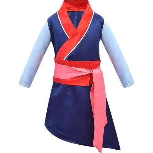Hua Molan Princess Dress up Costume for Girls Birthday Party Molan Costumes Children Girls Role Play Chinese Traditonal Outfit