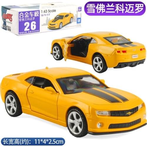 1:43 Scale Licensed Diecast Metal Alloy Collection Luxury Sports Car Model For Camaro Pull Back Toys Vehicle