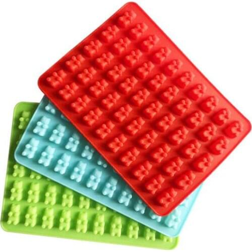 Cute Gummy Bear 50 Cavity Silicone Tray Make Chocolate Candy Ice Jelly Mold DIY Children Cake Tools LX1598