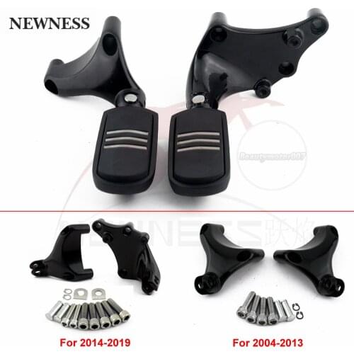 Motorcycle Rear Passenger Foot Pedal Mount Bracket Foot Pegs Footpegs For Harley Davidson Sportster XL 883 1200 2004 -2019