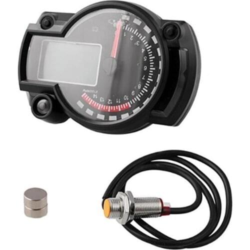 Motorcycle Speedometer Universal Waterproof LCD Digital Odometer Speedometer Motorcycle Modified Parts
