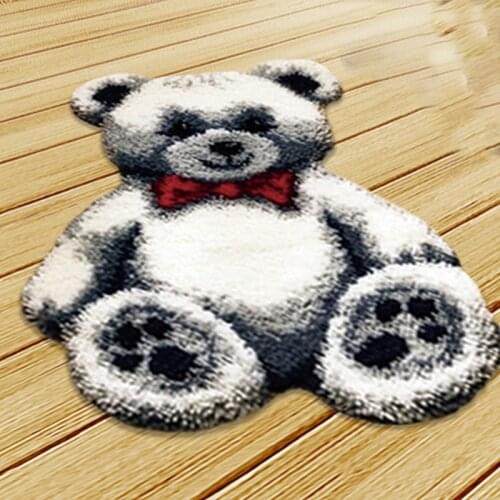 Cartoon Bear DIY Segment Embroidery Material Latch Hook Handcraft Carpet Embroidery Latch Hook Rug Kits doe het zelf Supplies