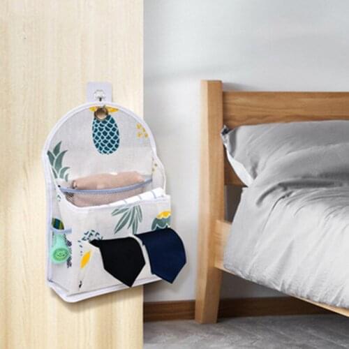 Wall Hanging Storage Bag Book Magazines Phone Holder Pouch Organizer with Hook Jewelry Organizer Home Office Container
