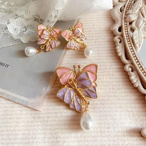 New Wholesale Retro Literature And Art simple Butterfly Oil Enamel Brooch Exquisite Ladies Accessories
