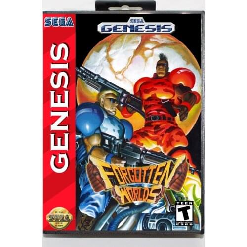 New 16 bit MD game card - forgotten worlds with Retail box For Sega genesis system