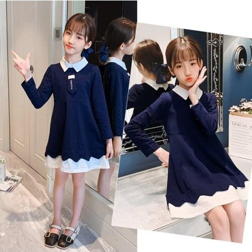 Girl dress 2021 spring cartoon casual full sleeves Leopard Print kids children girls princess dress pink yellow blue 2-13 years