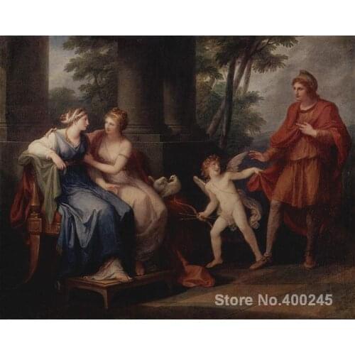 Portrait Paintings Venus convinces Helen to hear Paris Angelica Kauffman canvas art Hand painted High quality