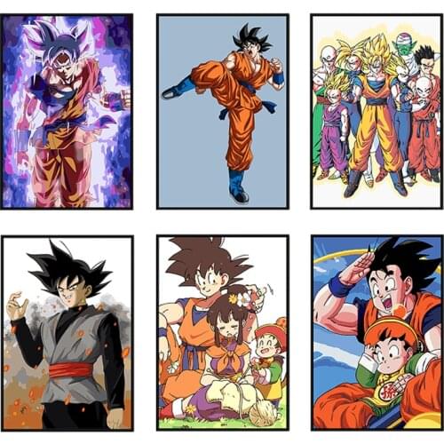 Japanese Classic Anime Dragon Ball Goku Family Poster Canvas Painting Mural Modern Living Room Bedroom Home Wall Decoration