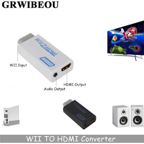 For Wii to HDMI Converter 1080P Converter For Wii to HDMI with 3.5mm Audio for PC HDTV Monitor Display Converter For WII to HDMI