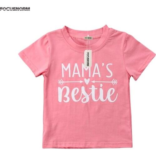 Pudcoco T-Shirt New Casual Kids Baby Girls Clothing Letter Print Short Sleeve Children Outfits Cotumes Clothing Top