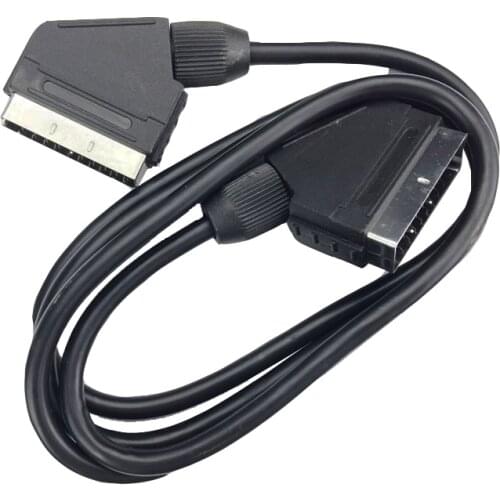 Scart to scart cable EU Scart cable for TV DVD STB 21-pin Scart male to male cord 0.75m