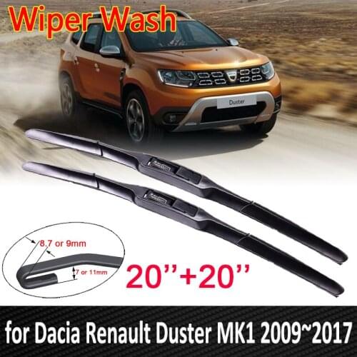 For Dacia Renault Duster MK1 2009~2017 Front Windscreen Wipers Car Wiper Blade Accessories 2010 2011 2012 2013 2014 2015 2016