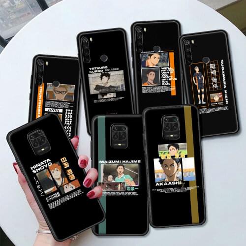 Haikyuu Shōyō Hinata Silicone Case Funda For Xiaomi Redmi Note 9T 9S 9 8 K40 Pro 8T 8A 9A 9C 7 7A 6 6A Black Shell Cover Coque