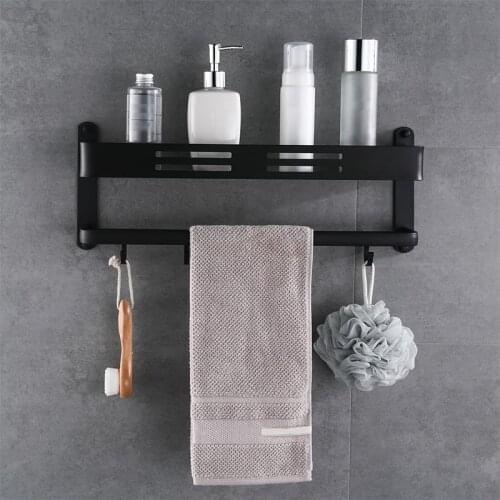 Partical Wall-mounted Bathroom Rack Shampoo Shower Gel Towel Storage Shelf Kitchenware Holder